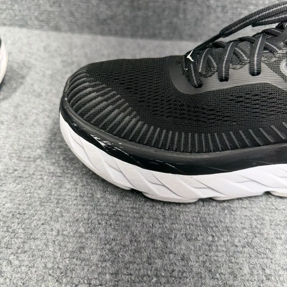 Hoka One One Bondi 7 Mens Running Shoes Black White Sneakers 8.5 US 1110518